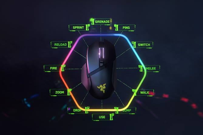 Schwarz Mäuse FB2L31 Basilisk v3 pro Razer