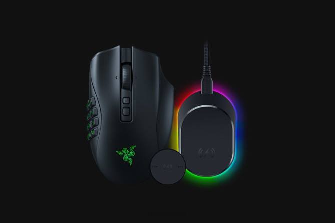 eine Farbe Mäuse FB2L44 Naga v2 Pro + Mausdock Pro Bundle Razer