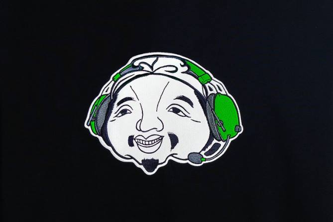 eine Farbe Bekleidung FB2L193 Evisu Godhead Kapuzenpullover Razer